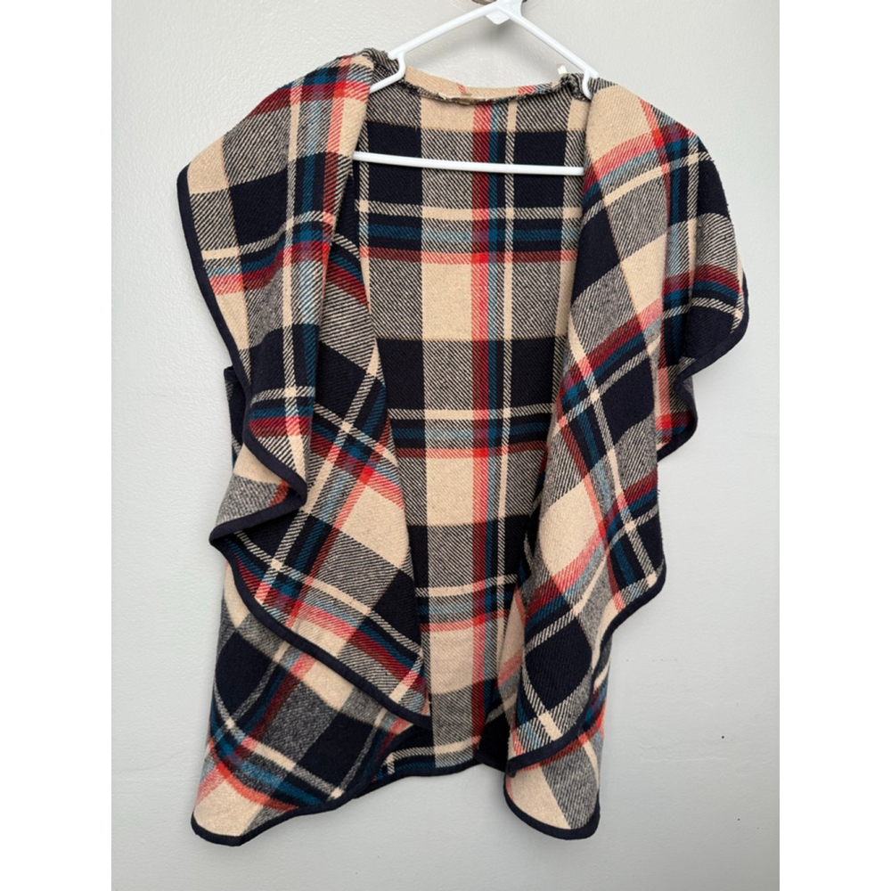 Women's Altard State Plaid Vest Tan/Navy Size S